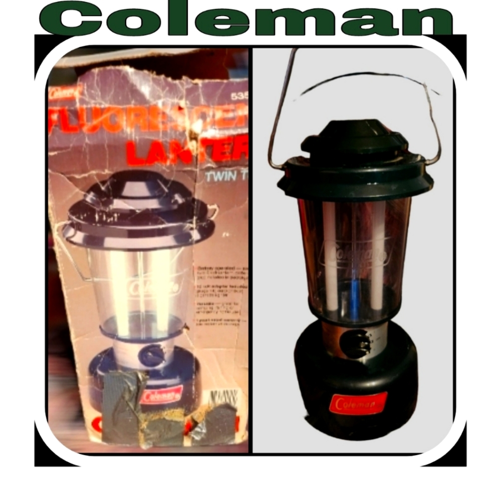 Coleman Flourescent Lantern Twin Tubes-EUC